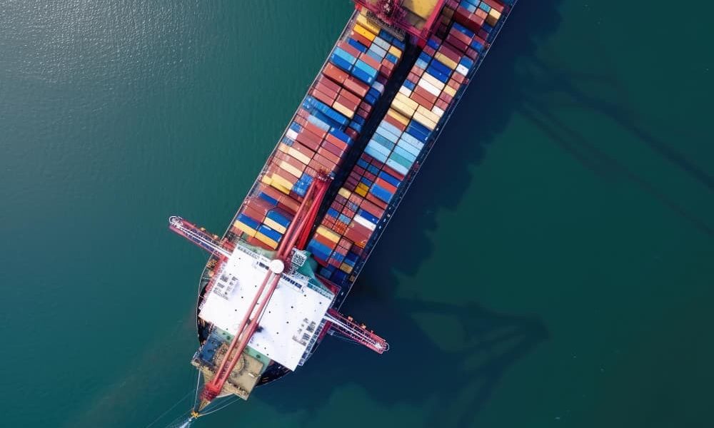 aerial-image-cargo-ship-plying-seas-transporting-containers-internationally-ai-generative