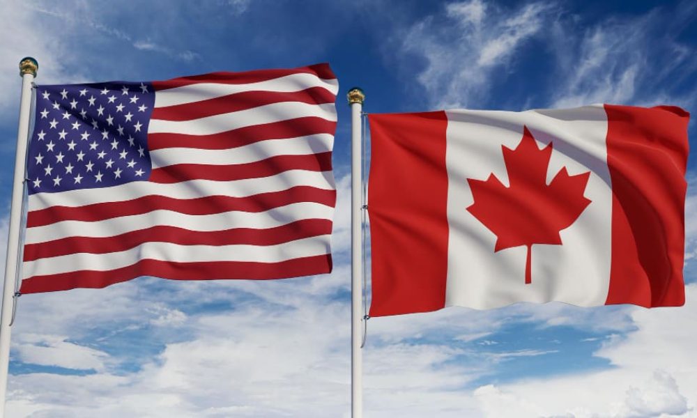 american-canadian-flags-blue-sky-concept-diplomacy-agreement-international-relations-trading-business-usa-canada-3d-rendering
