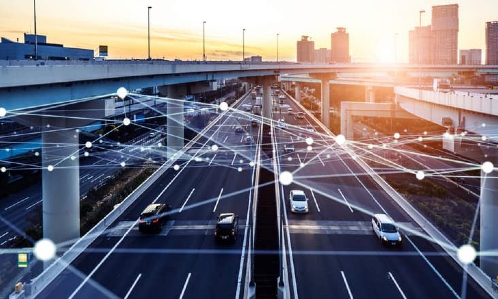 Transportation and technology concept. ITS (Intelligent Transport Systems). Mobility as a service.