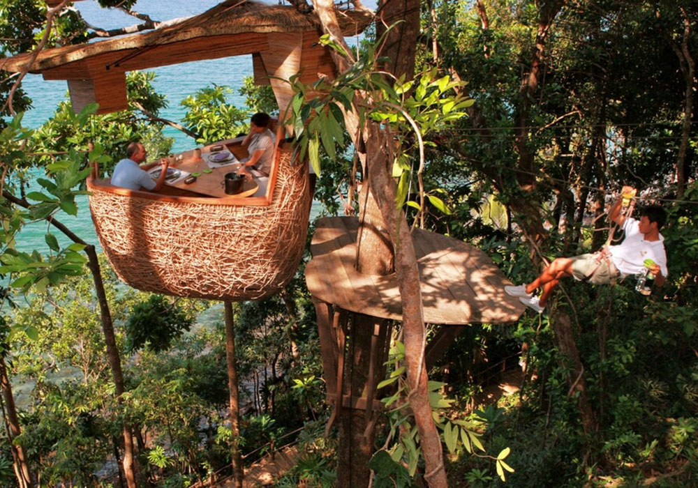 8 Unique Restaurants in Nature Around the World - Treepod Dining, Soneva Kiri Resort - Koh Kood, Thailand - Universal Logistics Universal & YOU Internal Newsletter