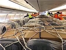 Plane being loaded