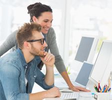 Couple at computer