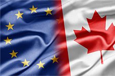 European Union Canada Flags
