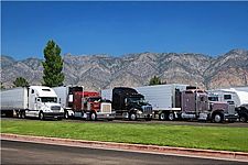 Row of trucks