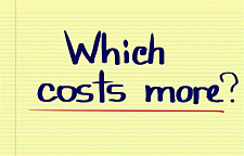 Which costs more?