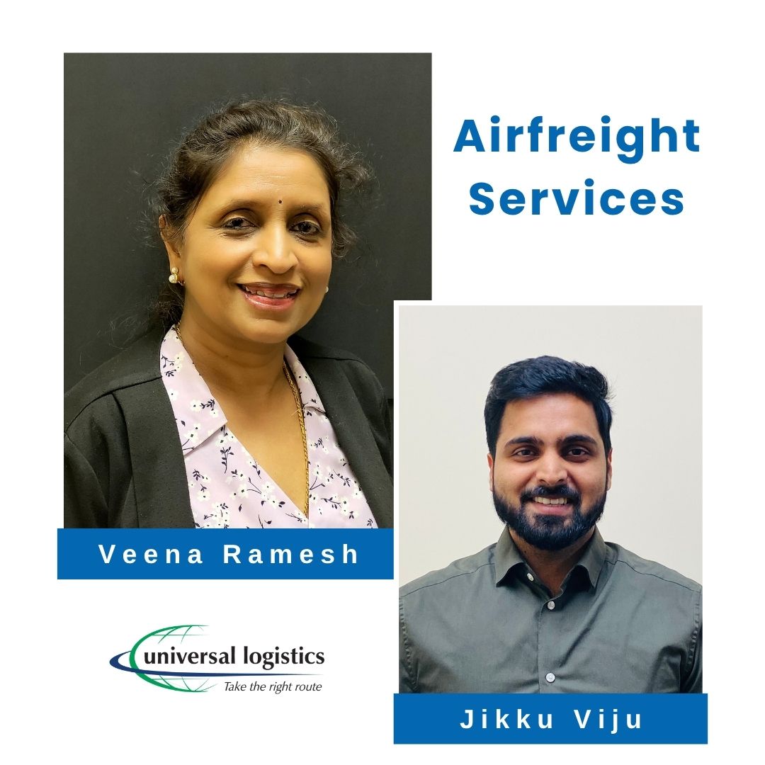 Veena Ramesh – Airfreight Services & Jikku Viju, Airfreight Services - Universal Logistics - Route Newsletter: April 2026
